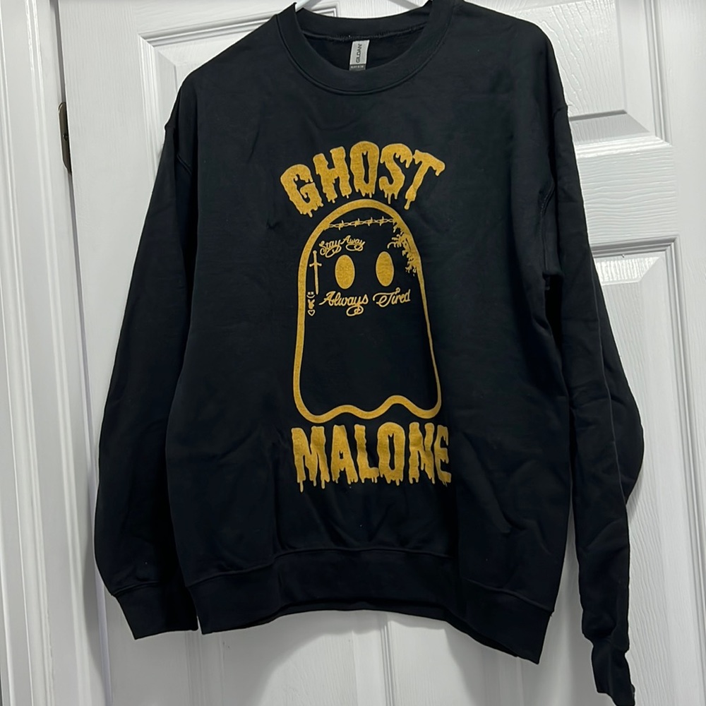 Black and gold Ghost Malone sweatshirt